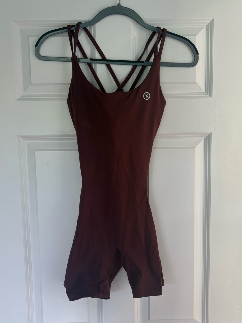 KIMITH Strappy Maroon Active Romper Jumpsuit